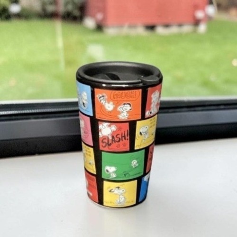 Hallmark Peanuts Charlie Brown Tumbler, 12oz Lidded Travel Mug, Drinkware